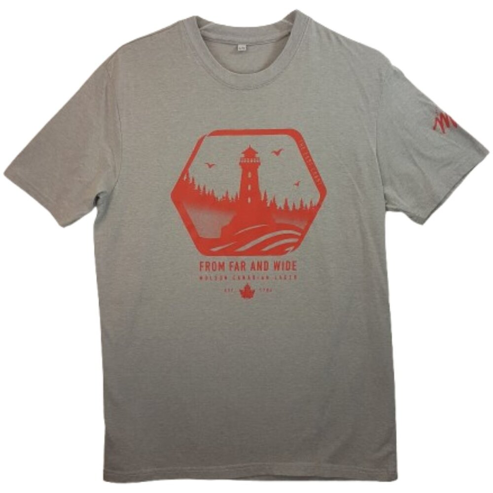 Vintage MOLSON CANADIAN Tee Shirt Large US L Beer Shirt Far and Wide Lighthouse